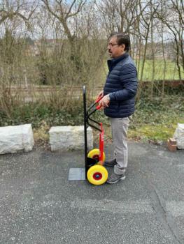 Sackkarre mit PU Rad und Treppenrutsche, 200 kg, Stapelkarre, Transportkarre